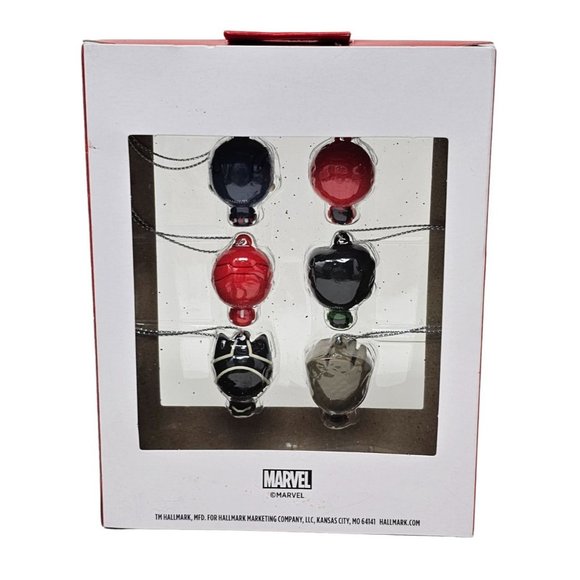 Hallmark Marvel Set of 6 Mini Christmas Tree Ornaments - Picture 3 of 4